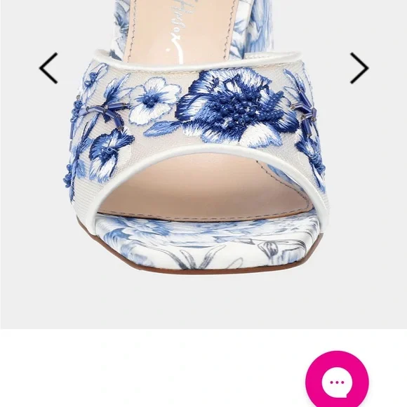 Betsey Johnson Blue Floral Women's Shoes New in original packaging - Picture 5 of 16